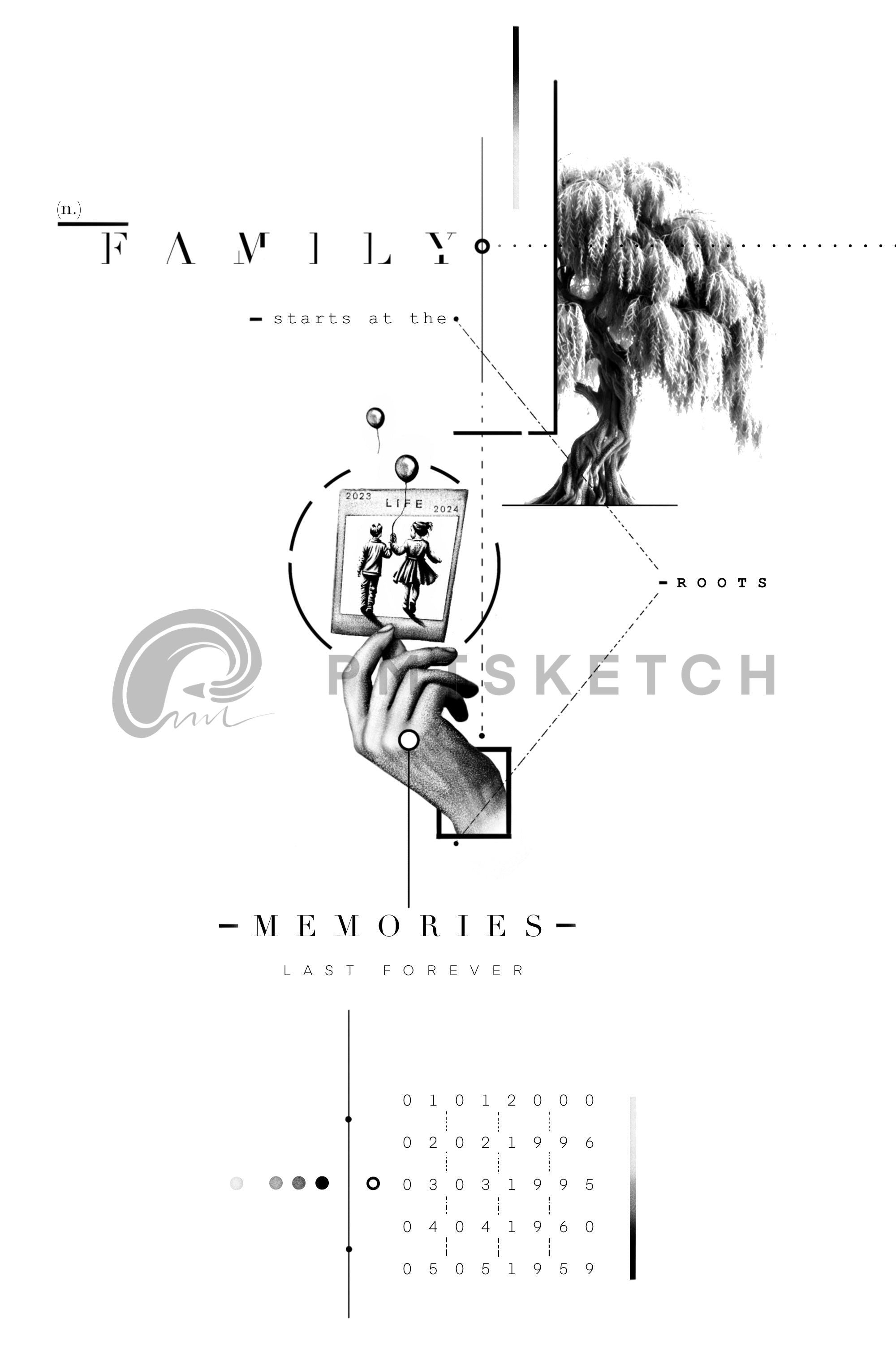 Modèle de tatouage conceptuel n° 166