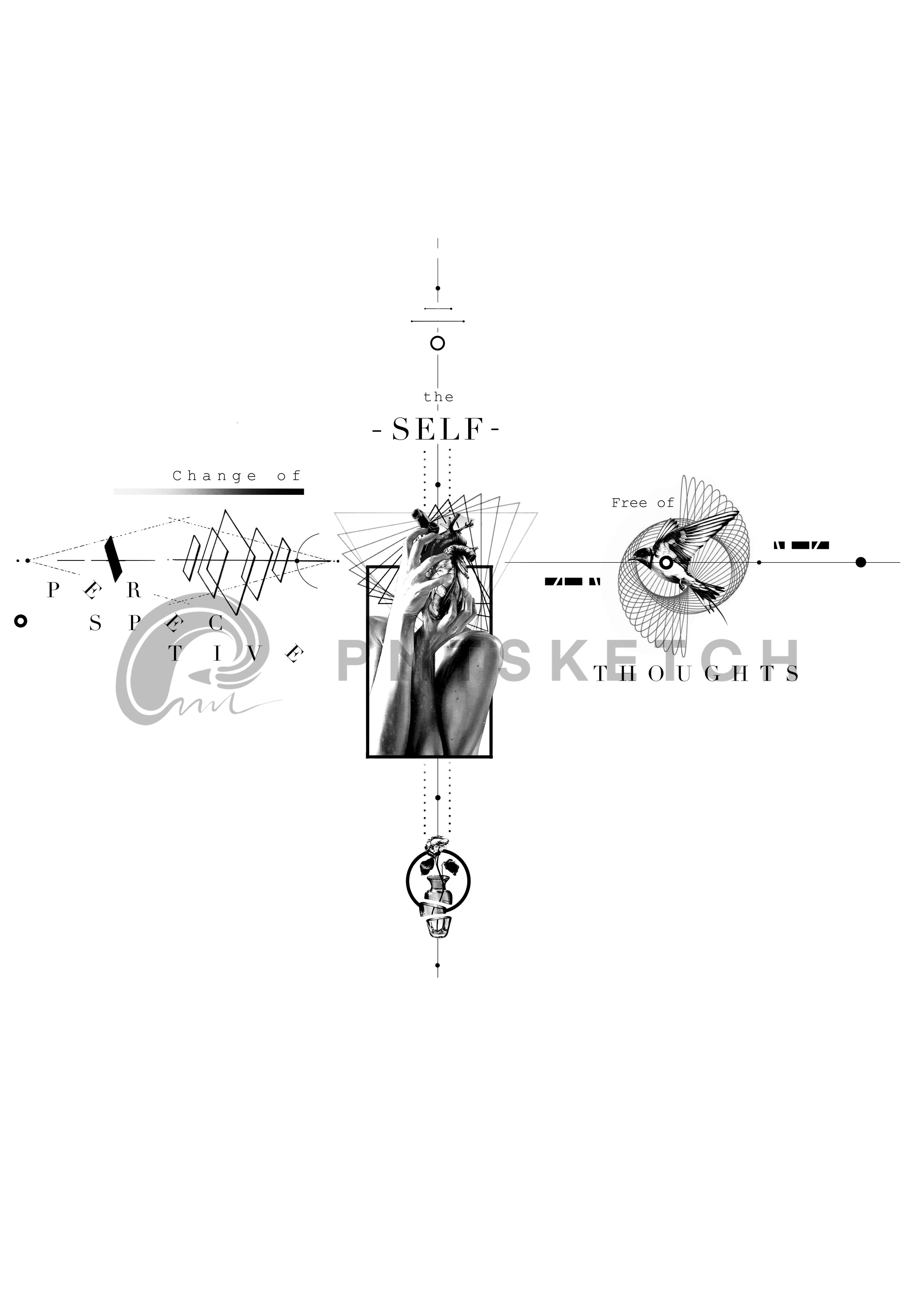 Full Chest Concept Tattoo Design / Self-Love