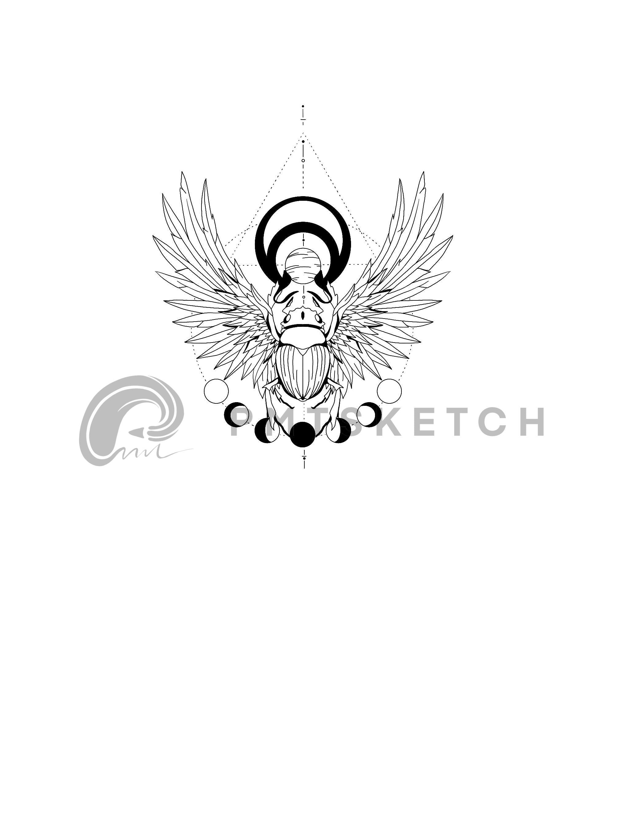 Egyptian Bug / Abstract / Moon