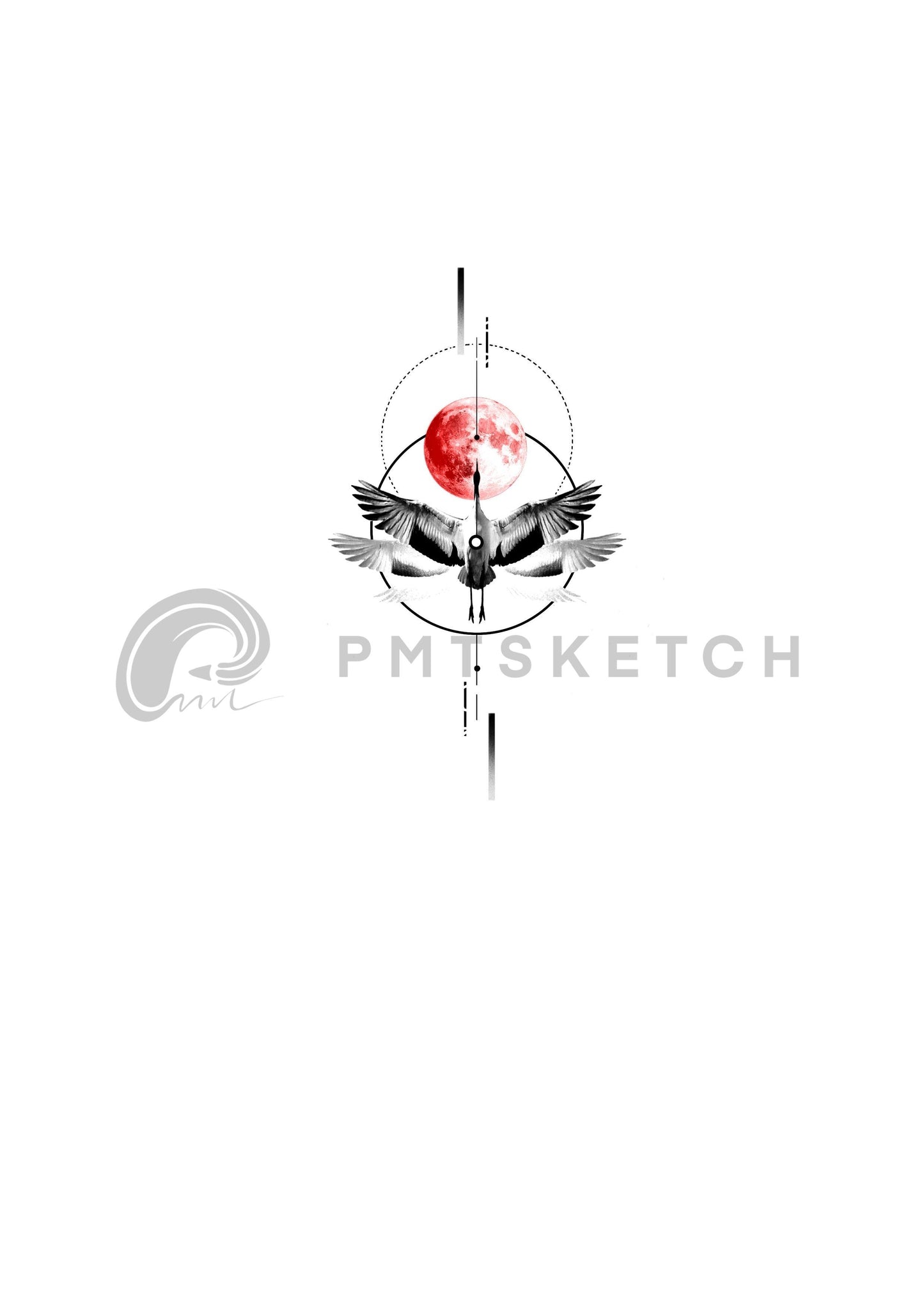 Crane / Red Moon