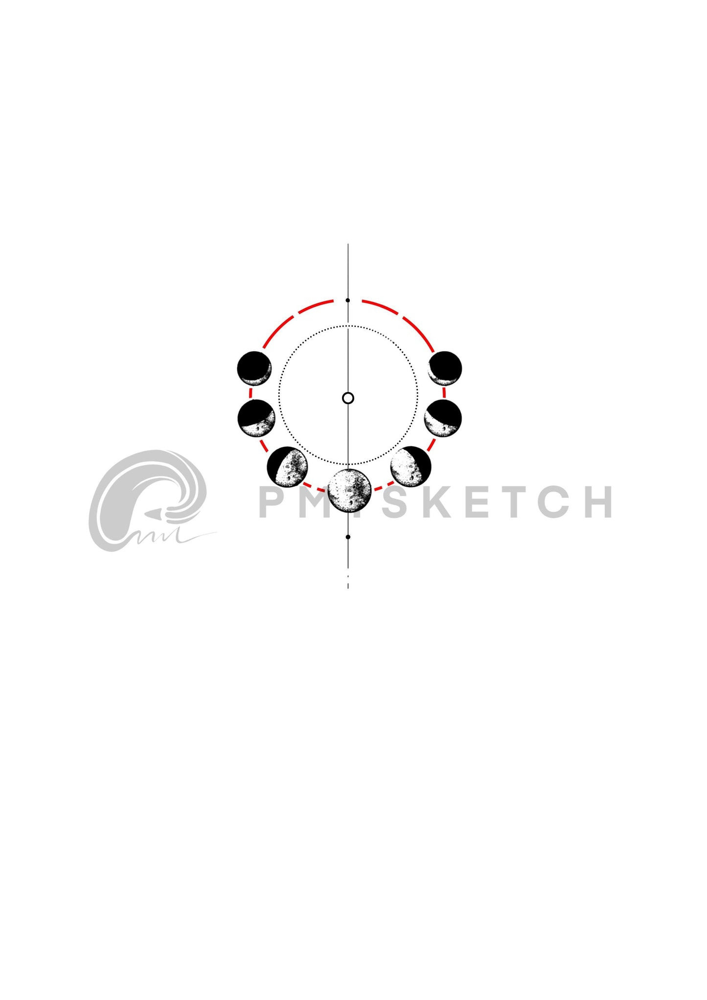 Moon Phases / Red Circle
