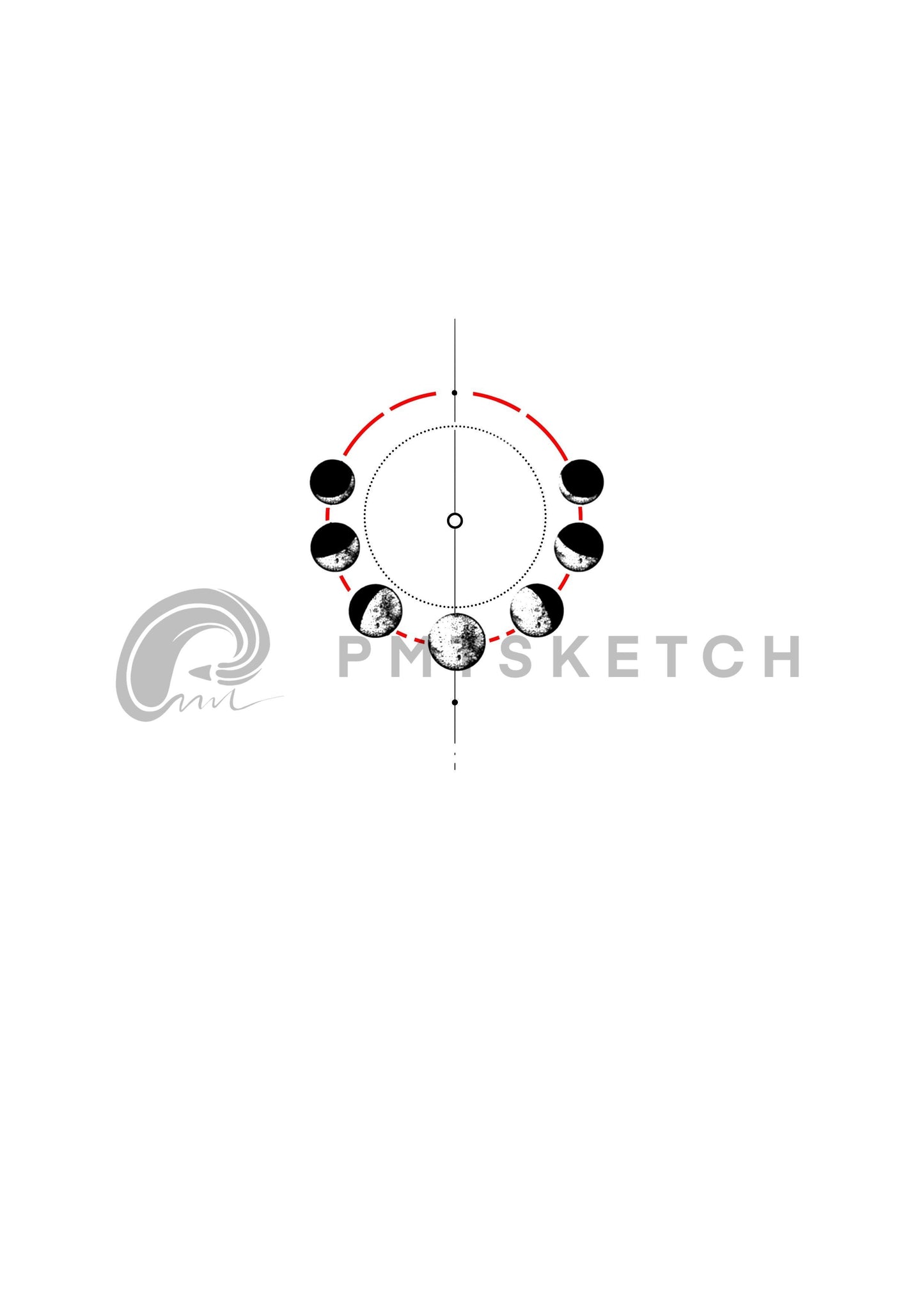Moon Phases / Red Circle