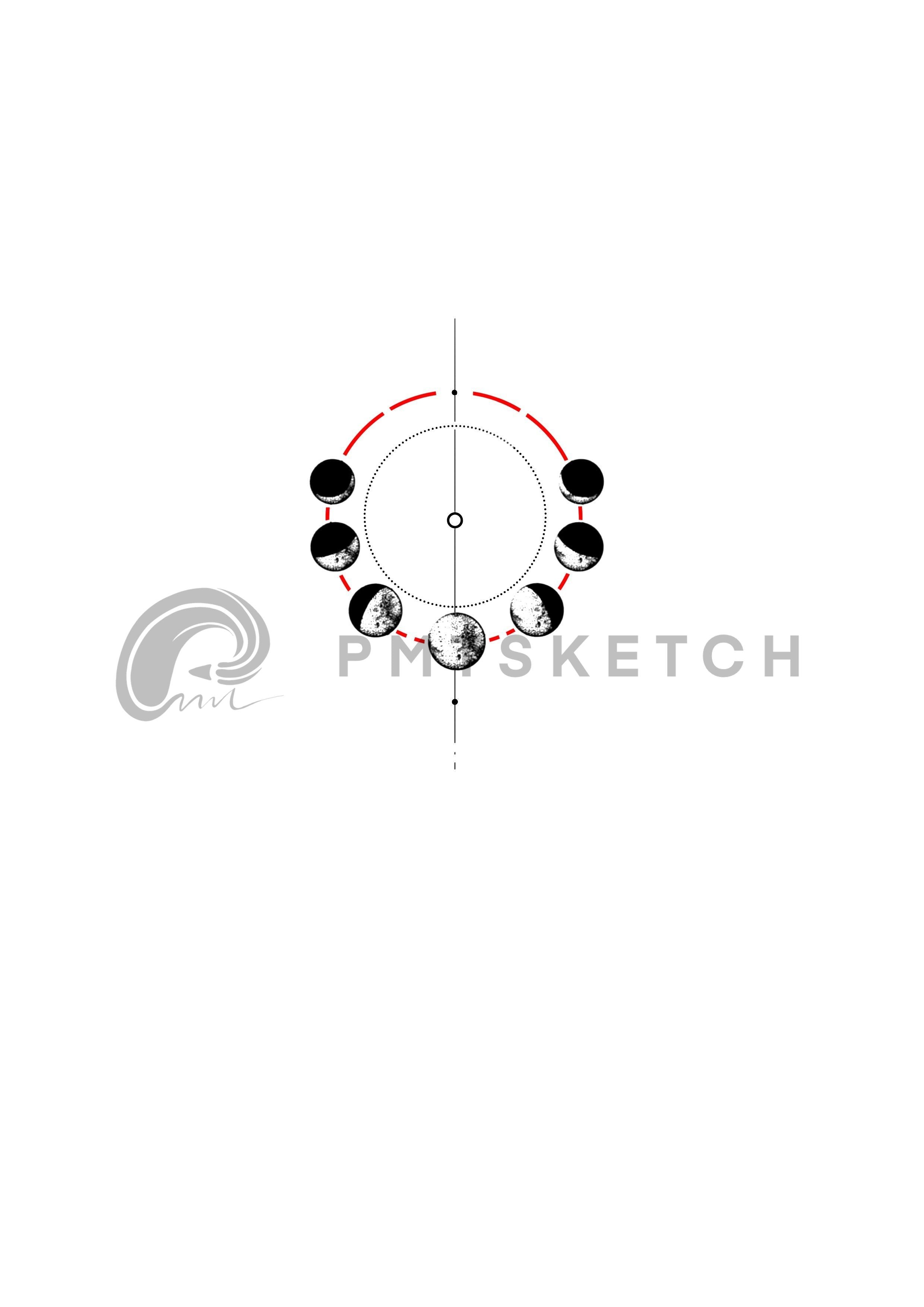 Moon Phases / Red Circle