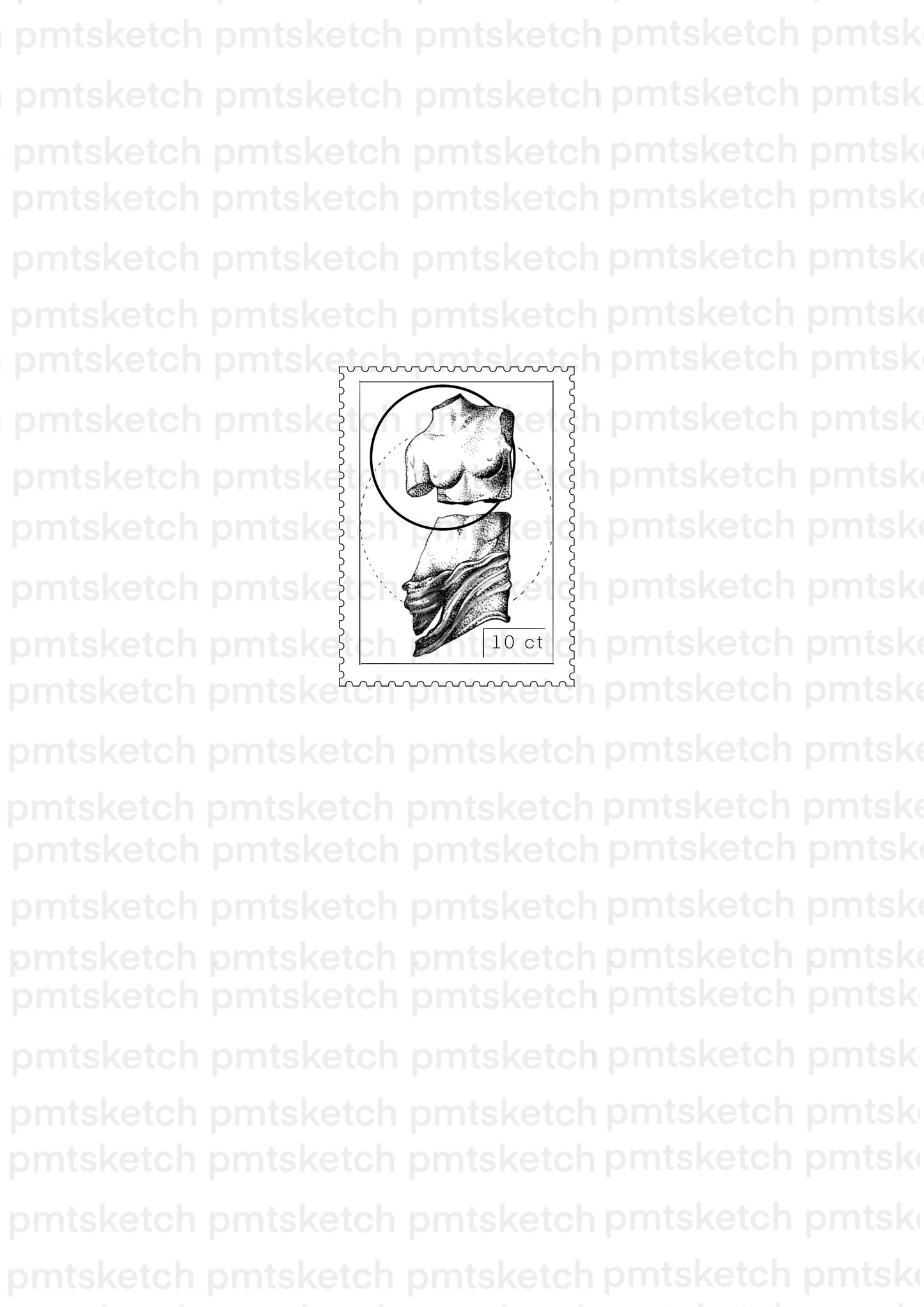 Greek Statue / Post Stamp