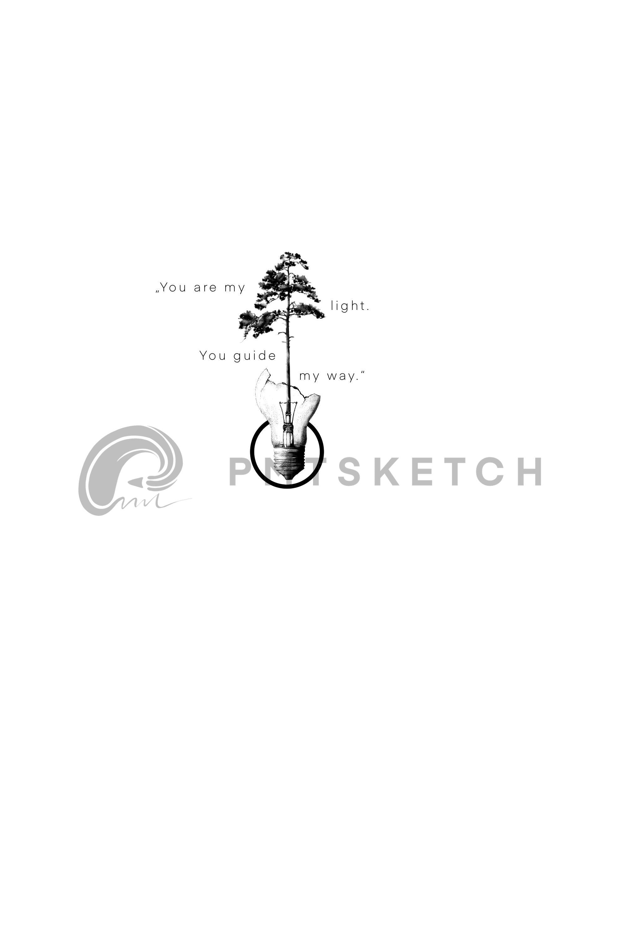 Tree / Light Bulb / Quote