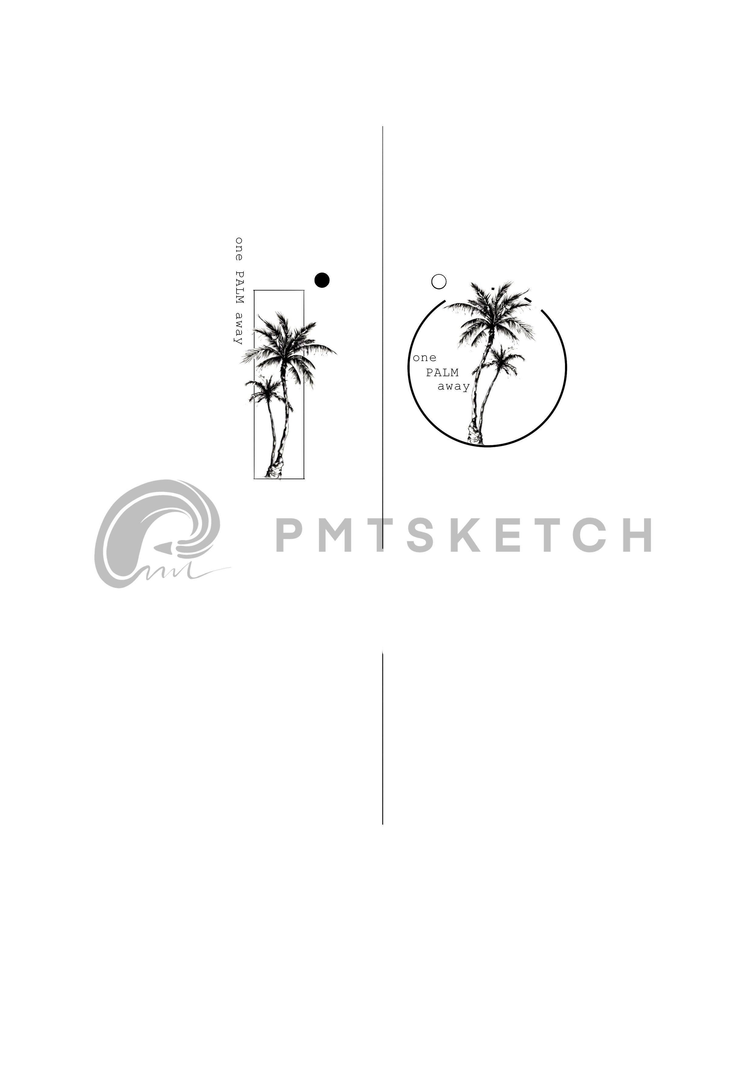 Tatouages de palmiers assortis