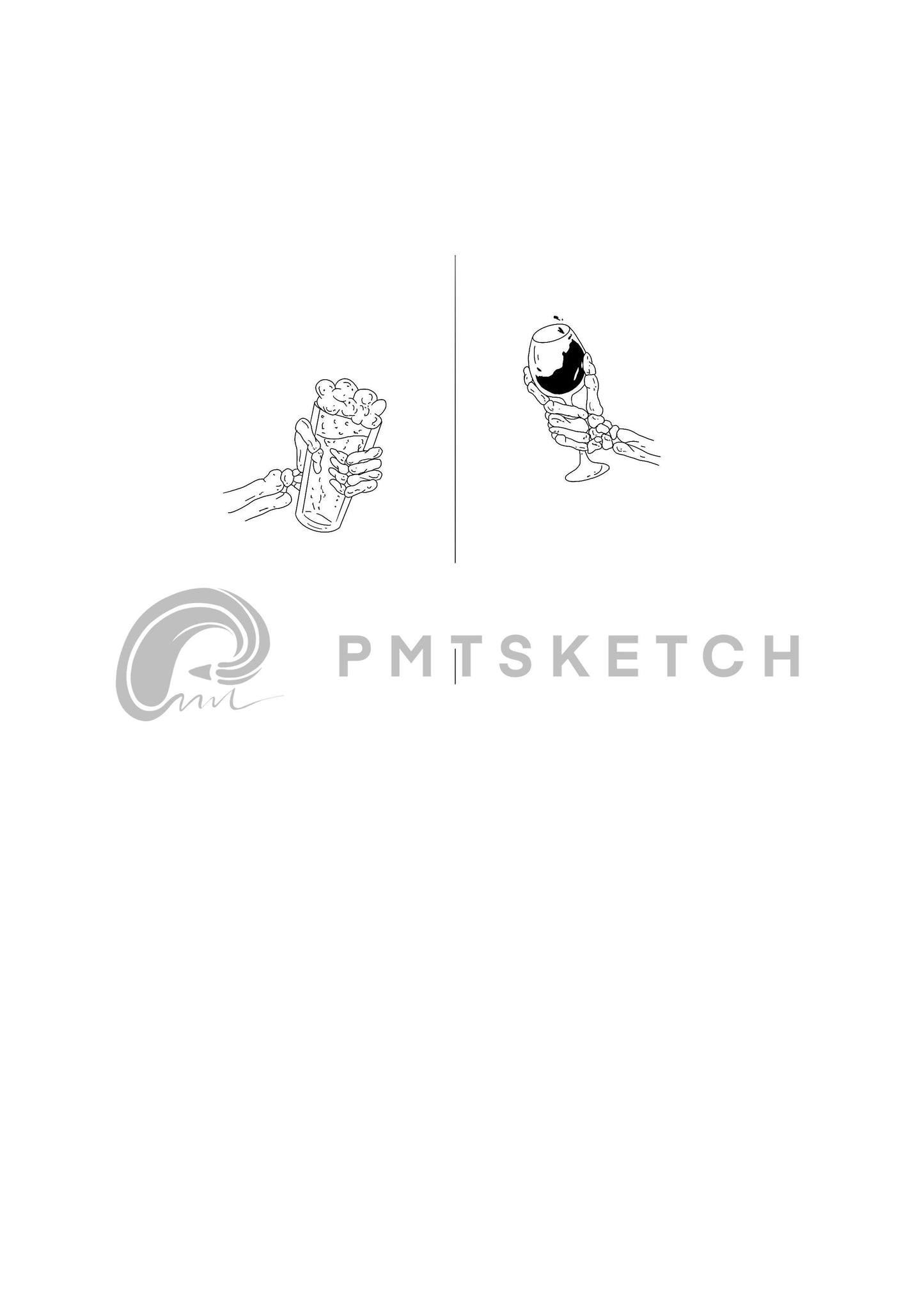 Skeleton Hand / Wine Glass / Beer