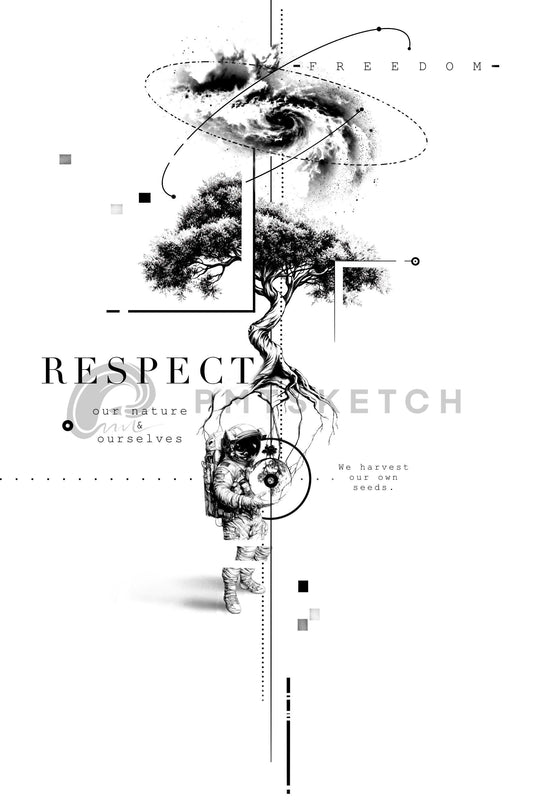 1of1 Concept Tattoo Design Nr. 172 / RESPECT