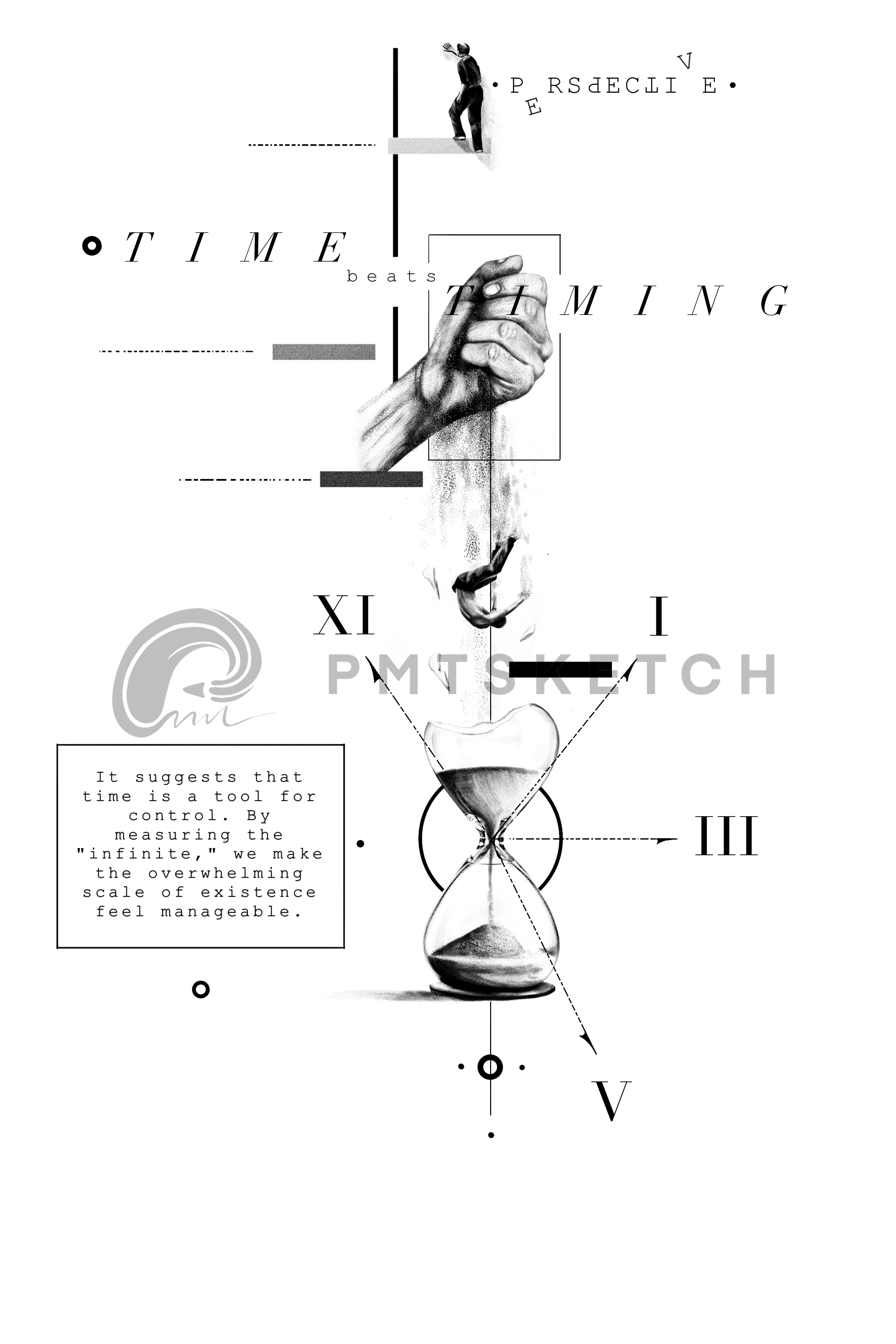 Concept Tattoo Design Nr. 181: Surrealist Hourglass Tattoo Design