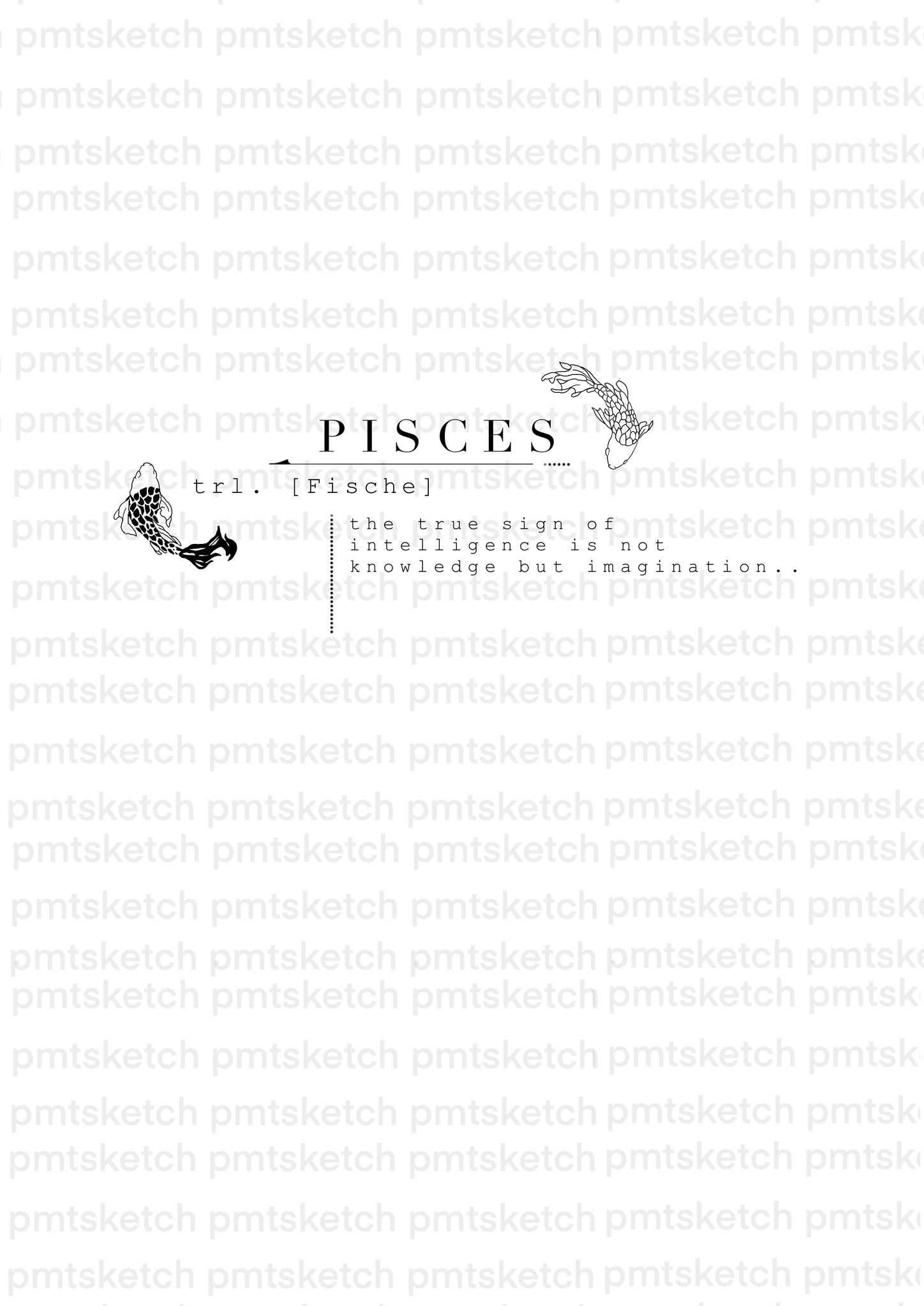Pisces Text Concept