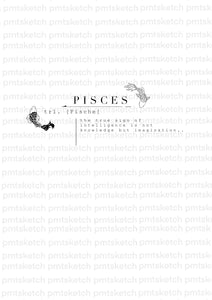 Pisces Text Concept