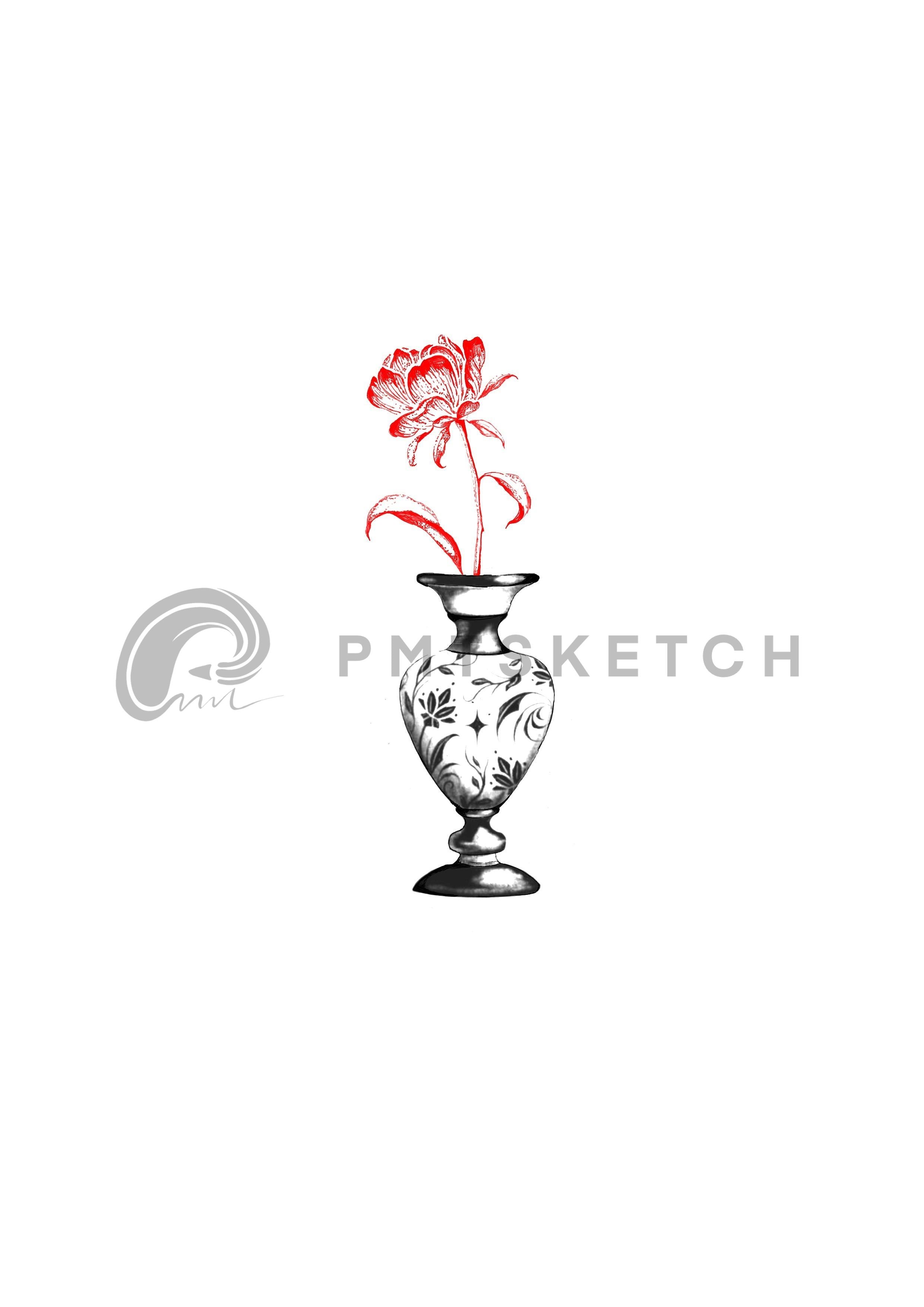 Vase / Red Rose