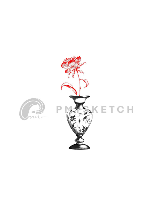 Vase / Red Rose