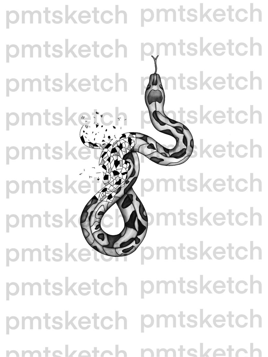 Shaded Snake – pmtsketch - tattoo&design GmbH