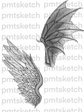 Shaded Wings / Angel / Demon