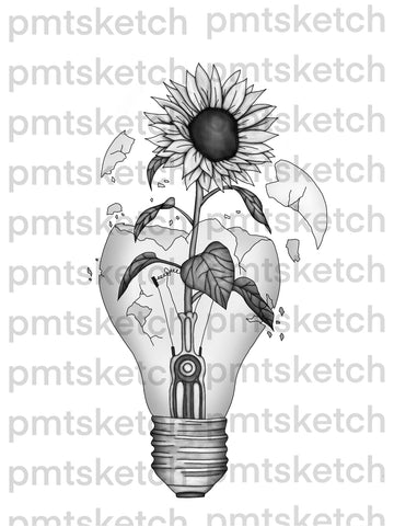 Shaded Lightbulb / Sunflower