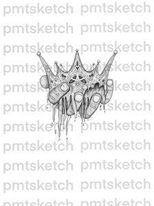 Shaded melting Crown / Hand