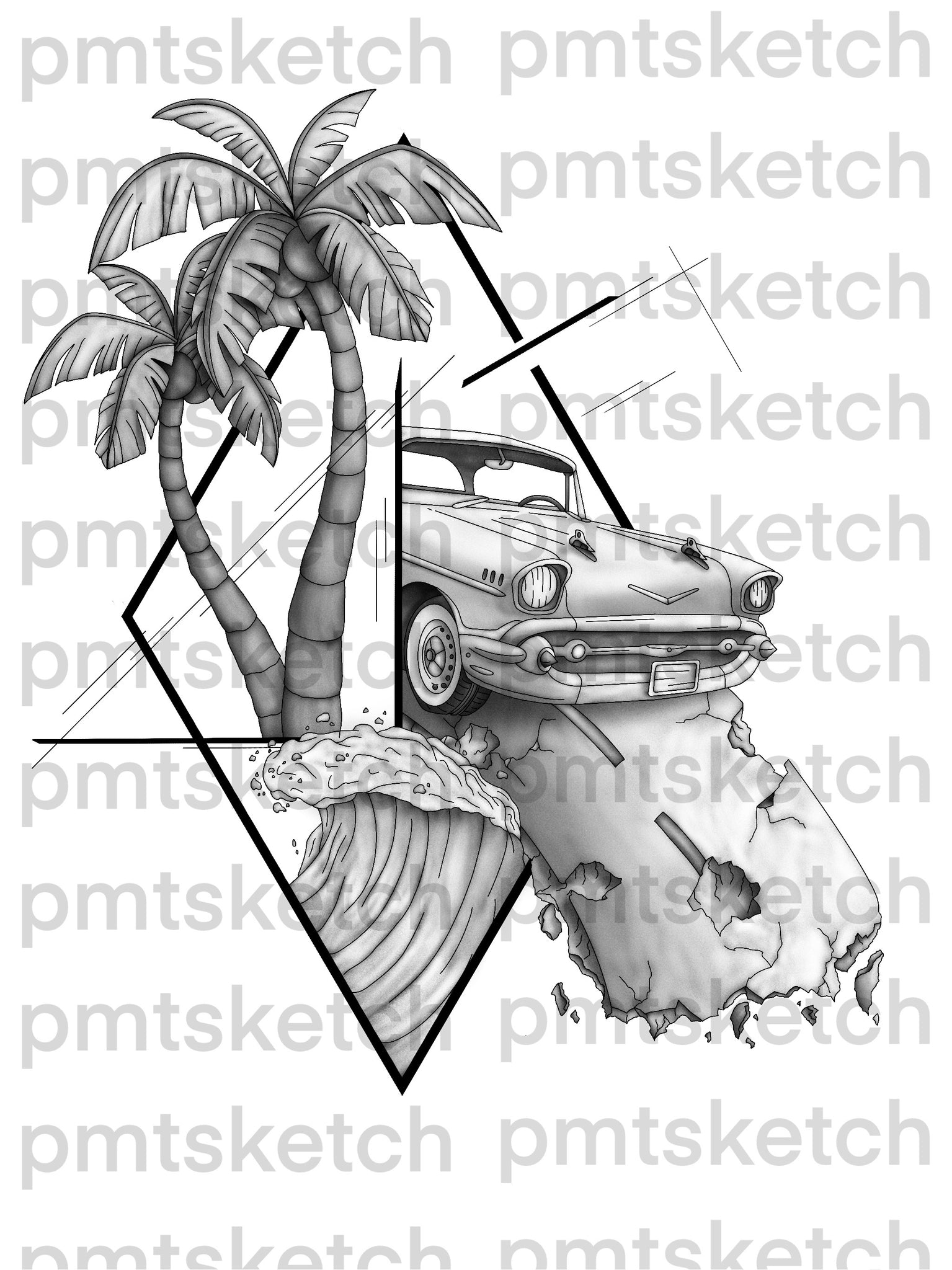 Shaded Car / Travel / Palm