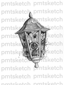 Shaded Lantern / Flowers