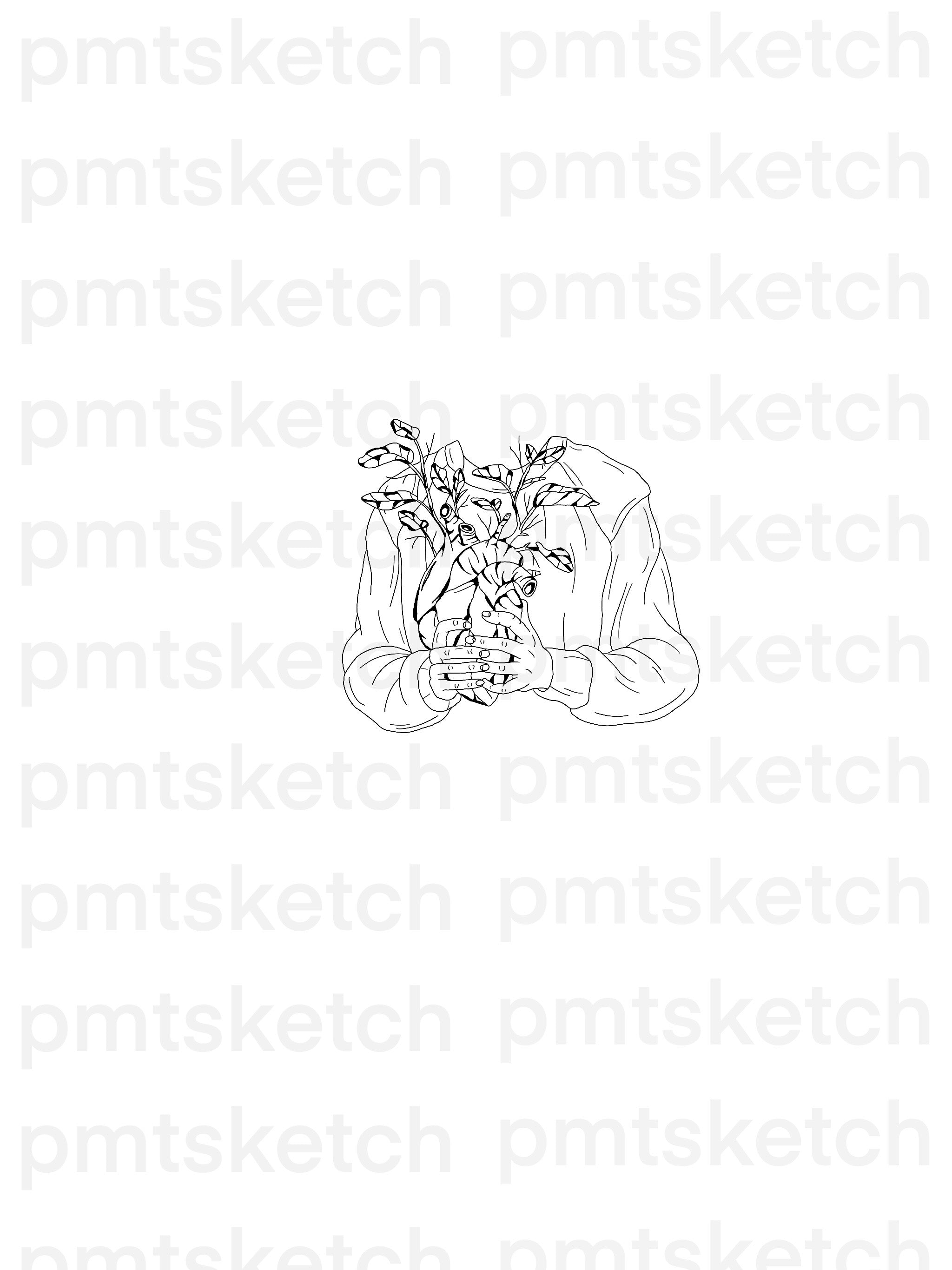 Human Heart / Flowers / Body pmtsketchtattoo&design