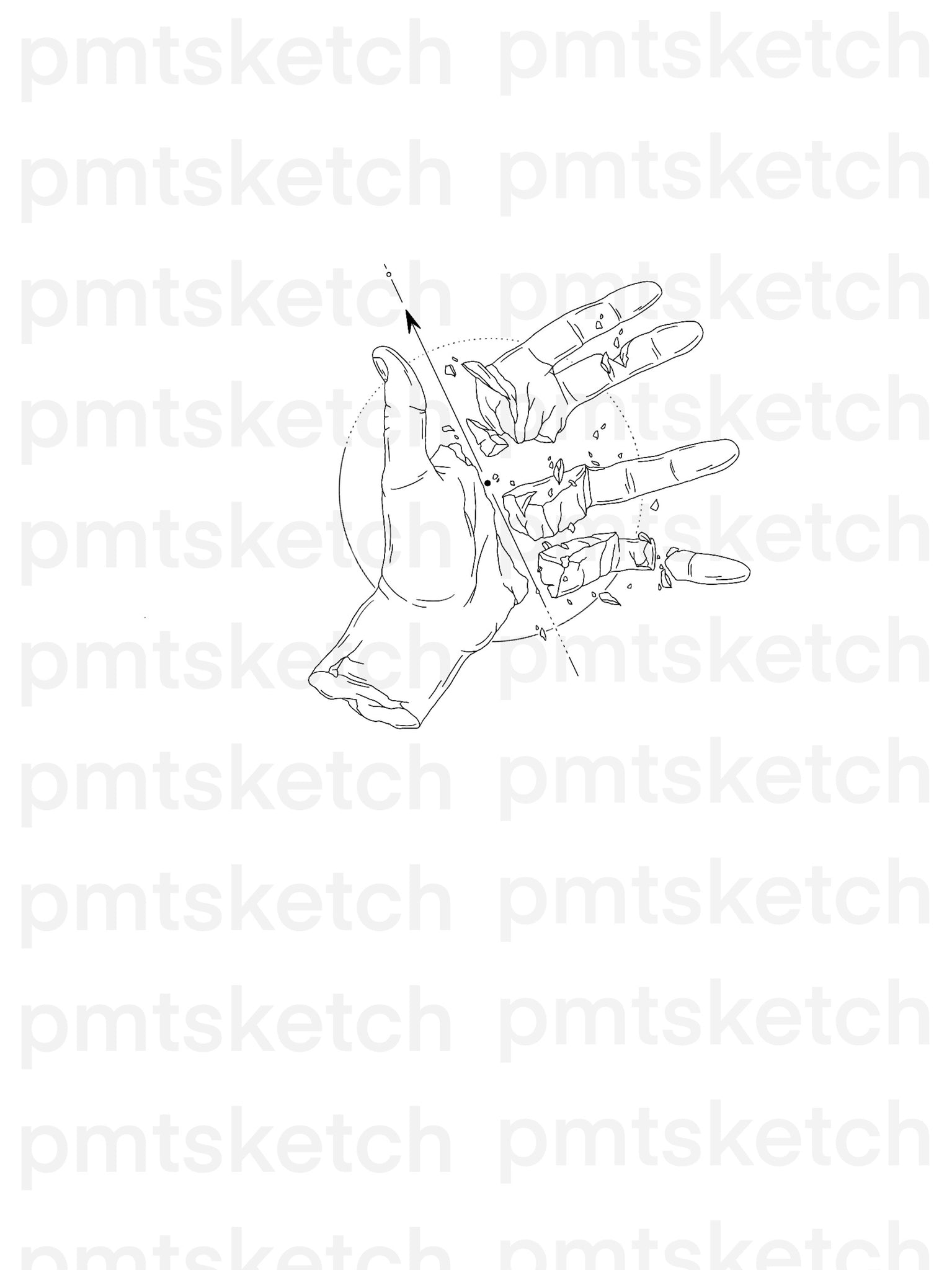 Abstract Hand Breaking