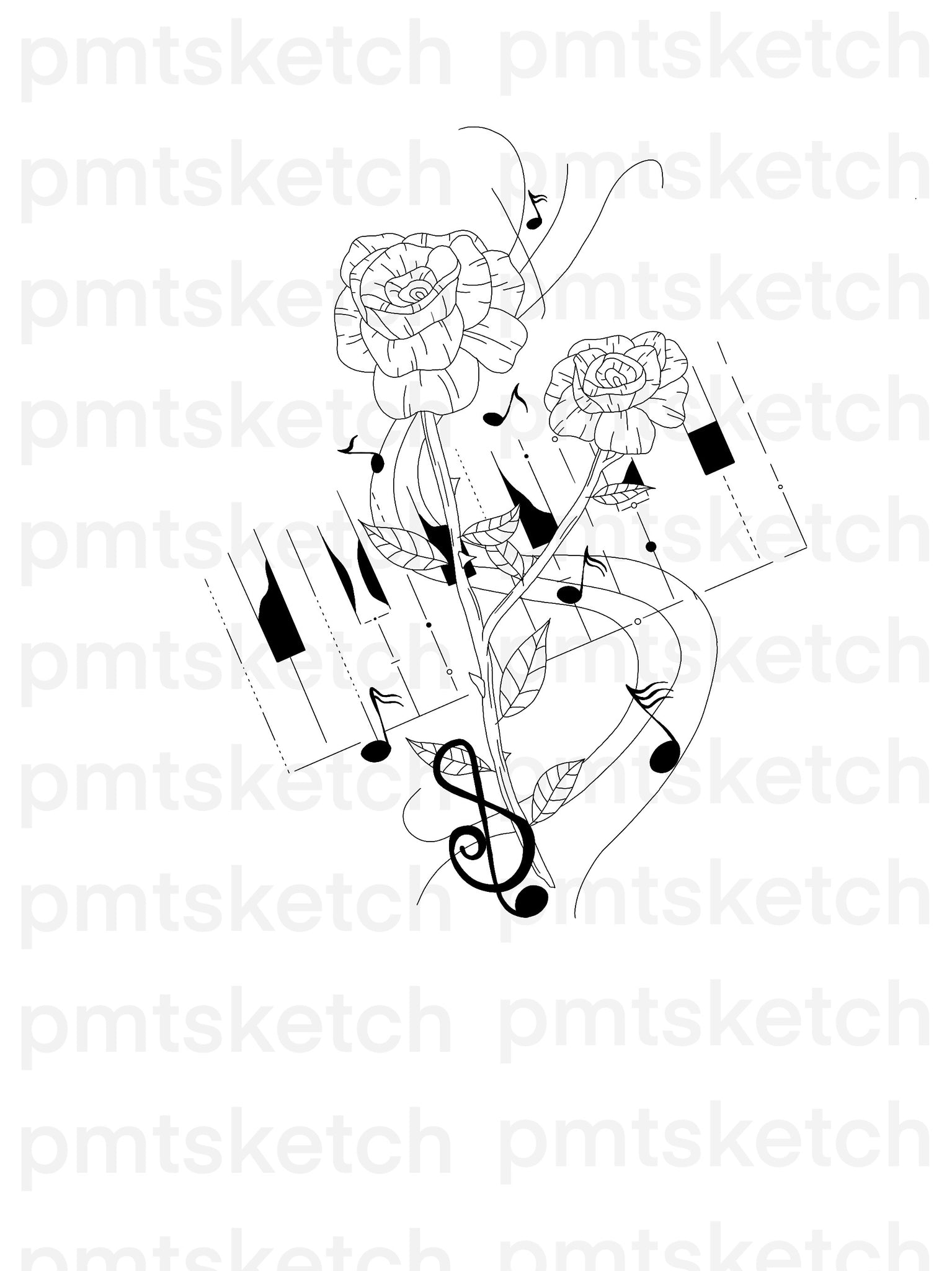 Piano / Roses / Notes