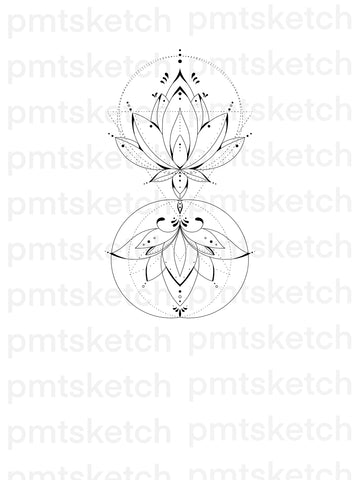 Mirrored Lotus Flower / Mandala
