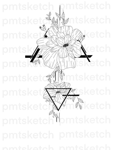Flowers / Triangle / Abstract