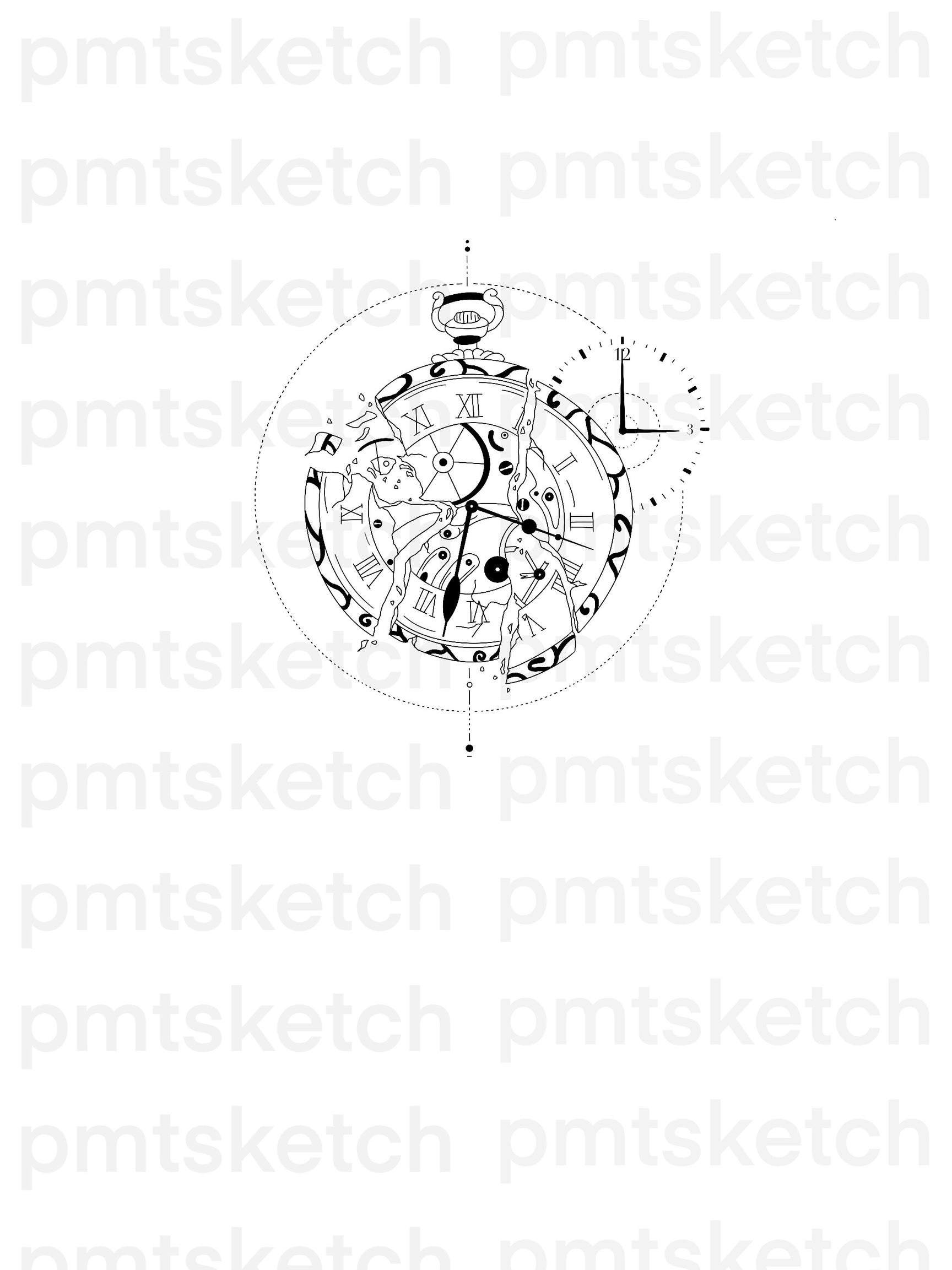 broken-watch-pmtsketch-tattoo-design-gmbh