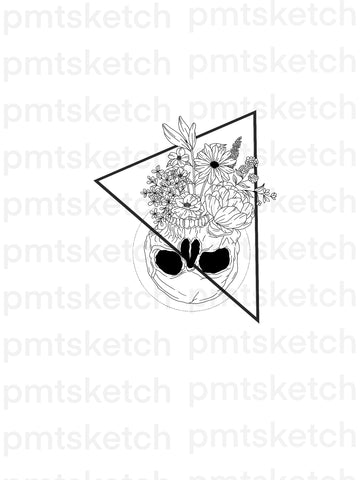 Skull / Flowers / Triangle