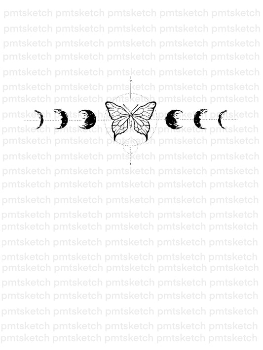 Moon Phases / Butterfly