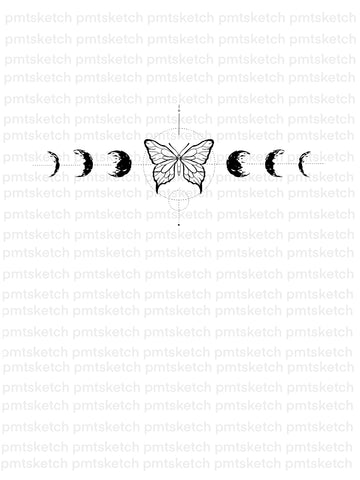 Moon Phases / Butterfly