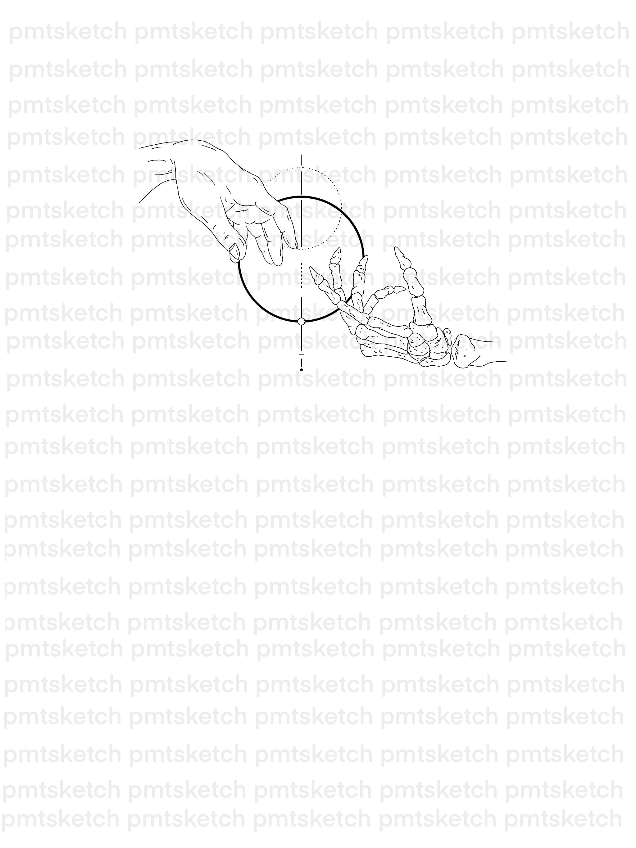 Creation of Adam / Skeleton Hand